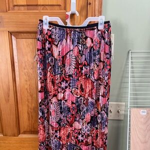 Anthropologie Multicolor Floral Midi Skirt